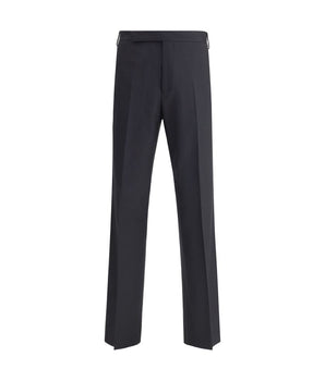 Lardini Black Viscose Casual Pants