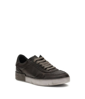 Dolce & Gabbana Brown Calf Leather Bos Taurus Low Top Sneakers