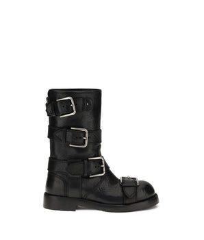 Dolce &amp; Gabbana Buckled Leather Boots