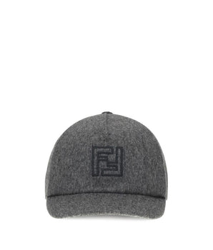 Fendi Gray Wool Cap (Baseball Hat)