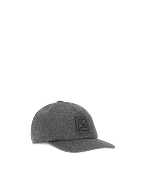 Fendi Gray Wool Cap (Baseball Hat)