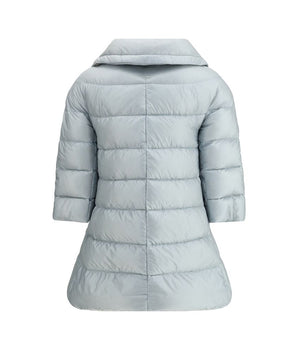 Herno Light Blue Polyester Coat