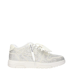 Off-White Beige Leather Low Tops