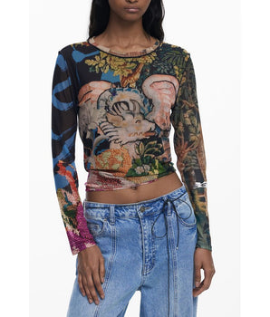 Desigual Black Polyester Women T-Shirt