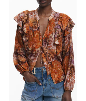 Desigual Orange Viscose Women Shirt