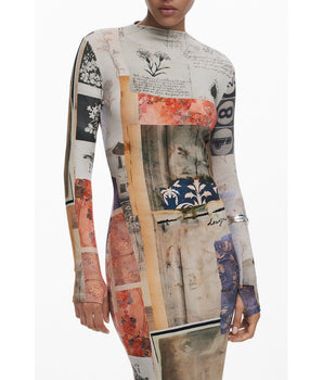 Desigual Beige Viscose Women Dress