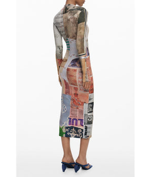 Desigual Beige Viscose Women Dress