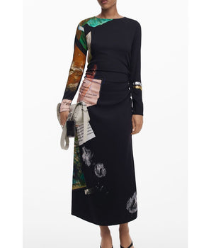 Desigual Black Viscose Women Dress