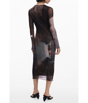Desigual Brown Polyester Women Dress