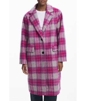 Desigual Pink Wool Women Coat