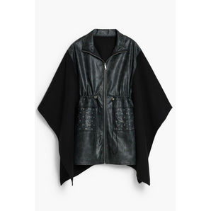Desigual Black Polyester Women Poncho