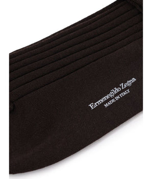 ZEGNA Brown Wool Socks
