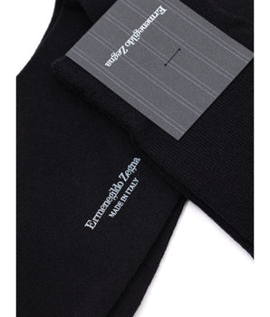 ZEGNA Black Wool Socks