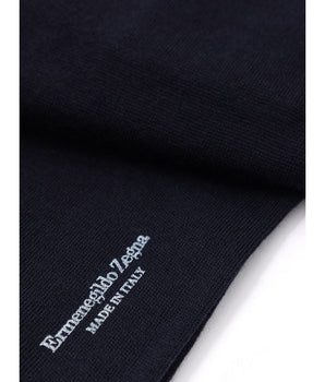 ZEGNA Navy Blue Wool Socks
