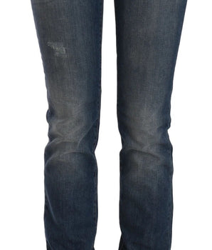 Ermanno Scervino Blue Washed Boot Cut Casual Denim Pants Jeans