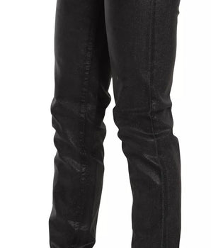 John Galliano Black Washed Low Waist Regular Leg Denim Pants