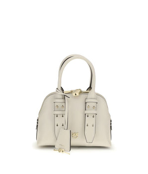 PINKO White Calf Leather Bos Taurus Bag