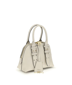 PINKO White Calf Leather Bos Taurus Bag