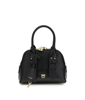 PINKO Black Calf Leather Bos Taurus Bag
