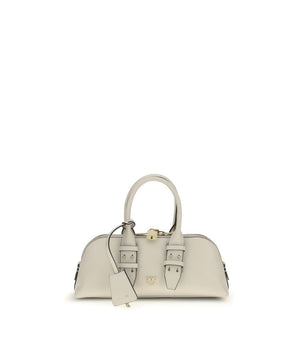 PINKO White Calf Leather Bos Taurus Bag