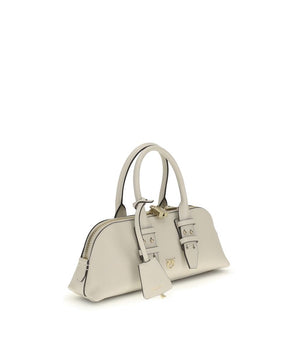 PINKO White Calf Leather Bos Taurus Bag