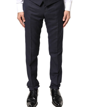 Dolce & Gabbana Gray Wool Formal Dress Men Trousers Pants