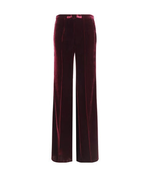 Forte_Forte Bordeaux Viscose Flared Pants