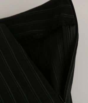 BENCIVENGA Black High Waist Straight Dress Trouser Pants