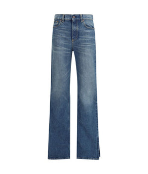Chloé Blue Cotton Straight-Leg Jeans
