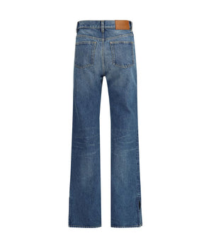 Chloé Blue Cotton Straight-Leg Jeans