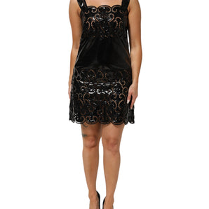 Dolce & Gabbana Black Cut Out A-line Sheath Mini Dress