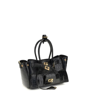 Balenciaga Black Calf Leather Bos Taurus Shoulder Bag