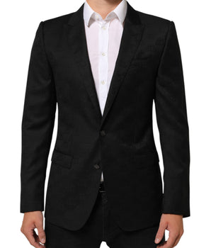 Dolce & Gabbana Black MARTINI 2 Buttons Suit Jacket Blazer