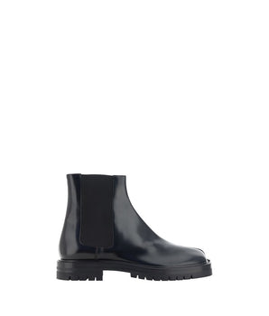 Margiela Black Calf Leather Bos Taurus Chelsea Boots