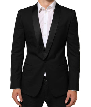 Dolce & Gabbana Black MARTINI 1 Button Suit Jacket Blazer