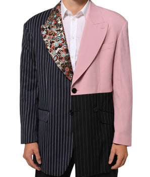 Dolce & Gabbana Multicolor Patchwork Single Breasted Jacket Blazer