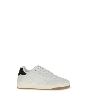 Saint Laurent White Calf Leather Bos Taurus Low Top Sneakers