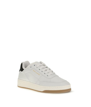 Saint Laurent White Calf Leather Bos Taurus Low Top Sneakers