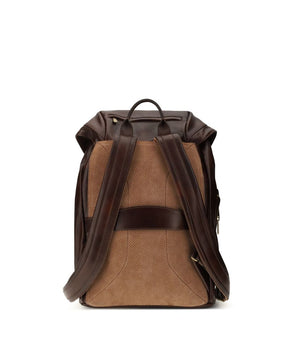 Brunello Cucinelli Brown Calf Leather Bos Taurus Backpack
