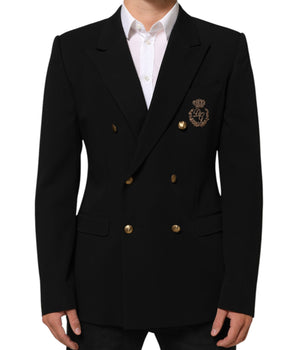 Dolce & Gabbana Black Wool 2 Buttons Suit Men Jacket Blazer