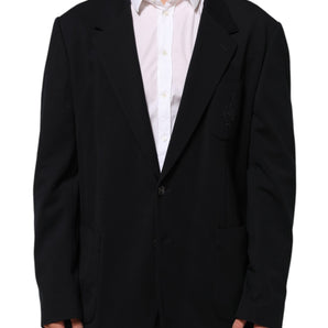 Dolce & Gabbana Black Viscose 2 Buttons Suit Jacket Blazer