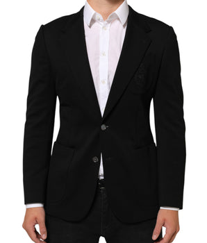 Dolce &amp; Gabbana Black Viscose 2 Buttons Suit Jacket Blazer