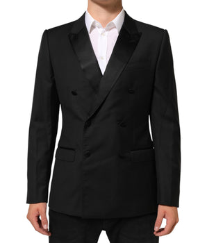 Dolce & Gabbana Black MARTINI Double-Breasted Suit Blazer