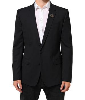 Dolce & Gabbana Black Bee MARTINI 2 Button Men Suit Blazer