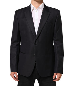 Dolce & Gabbana Black Wool 2 Buttons Suit Jacket Men Blazer