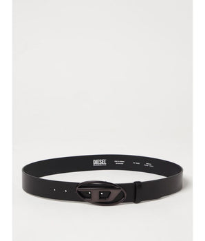 Diesel Black Leather Regular Belt