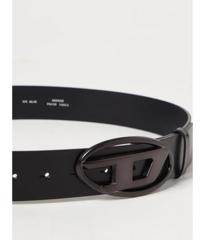 Diesel Black Leather Regular Belt