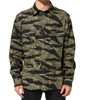 Dolce & Gabbana Multicolor Camouflage Cotton Casual Shirt