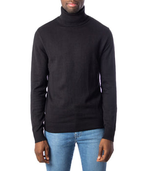 Jack Jones Black Cotton Turtleneck