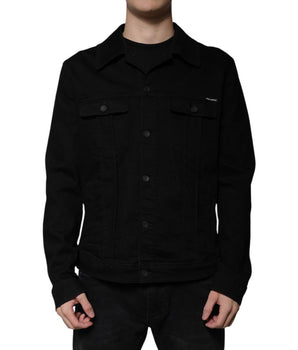 Dolce & Gabbana Black Cotton Denim Jacket